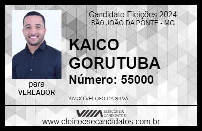 Candidato KAICO GORUTUBA 2024 - SÃO JOÃO DA PONTE - Eleições