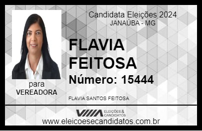 Candidato FLAVIA FEITOSA 2024 - JANAÚBA - Eleições