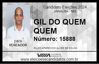 Candidato GIL DO QUEM QUEM 2024 - JANAÚBA - Eleições