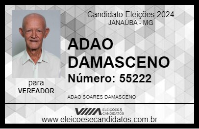 Candidato ADAO DAMASCENO 2024 - JANAÚBA - Eleições