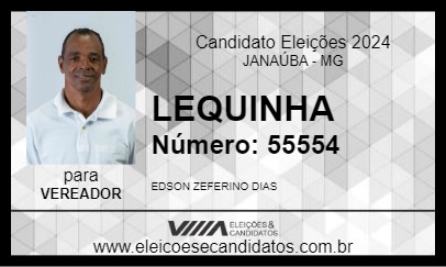 Candidato LEQUINHA 2024 - JANAÚBA - Eleições