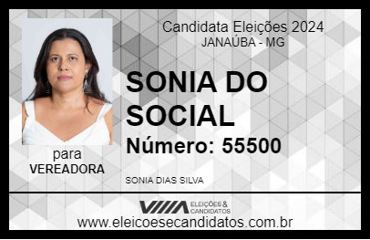 Candidato SONIA DO SOCIAL 2024 - JANAÚBA - Eleições