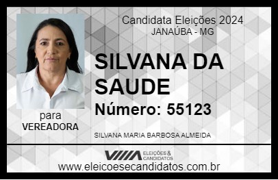 Candidato SILVANA DA SAUDE 2024 - JANAÚBA - Eleições