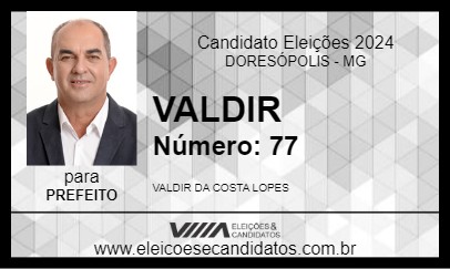 Candidato VALDIR 2024 - DORESÓPOLIS - Eleições