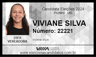 Candidato VIVIANE SILVA 2024 - PIUMHI - Eleições