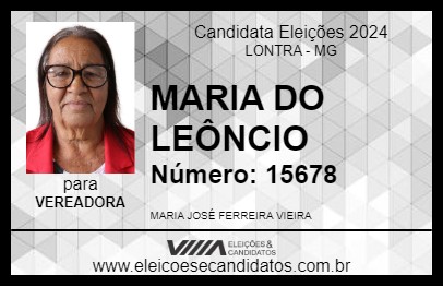 Candidato MARIA DO LEÔNCIO 2024 - LONTRA - Eleições