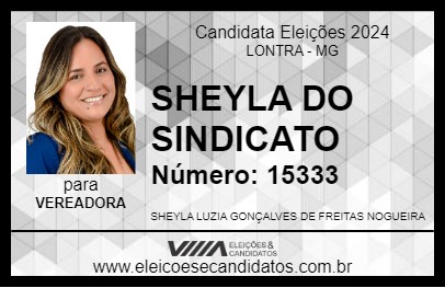 Candidato SHEYLA DO SINDICATO 2024 - LONTRA - Eleições