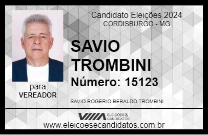 Candidato SAVIO TROMBINI 2024 - CORDISBURGO - Eleições