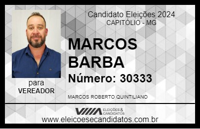 Candidato MARCOS BARBA 2024 - CAPITÓLIO - Eleições