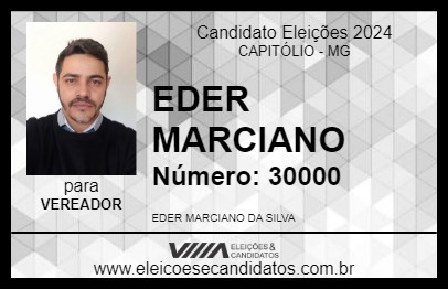 Candidato EDER MARCIANO 2024 - CAPITÓLIO - Eleições