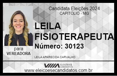 Candidato LEILA FISIOTERAPEUTA 2024 - CAPITÓLIO - Eleições