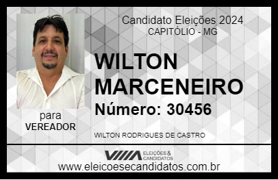 Candidato WILTON MARCENEIRO 2024 - CAPITÓLIO - Eleições