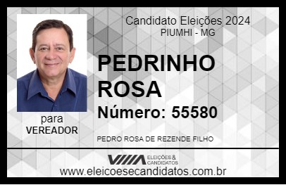 Candidato PEDRINHO ROSA 2024 - PIUMHI - Eleições