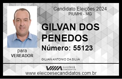 Candidato GILVAN DOS PENEDOS 2024 - PIUMHI - Eleições