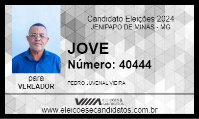 Candidato JOVE 2024 - JENIPAPO DE MINAS - Eleições