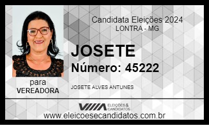 Candidato JOSETE 2024 - LONTRA - Eleições