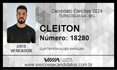 Candidato CLEITON 2024 - TUPACIGUARA - Eleições