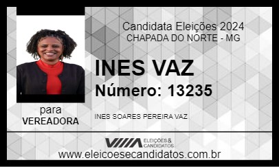 Candidato INES VAZ 2024 - CHAPADA DO NORTE - Eleições