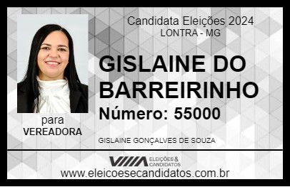 Candidato GISLAINE DO BARREIRINHO 2024 - LONTRA - Eleições