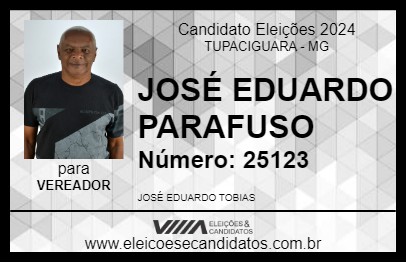 Candidato JOSÉ EDUARDO  PARAFUSO  2024 - TUPACIGUARA - Eleições