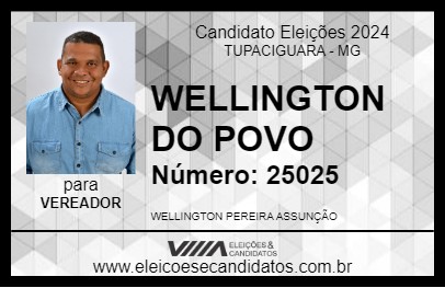 Candidato WELLINGTON DO POVO 2024 - TUPACIGUARA - Eleições