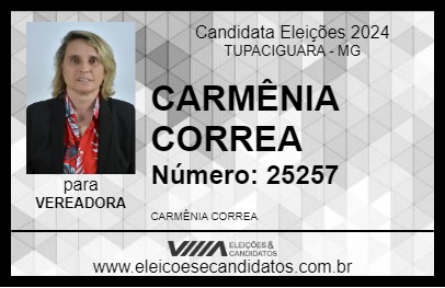 Candidato CARMÊNIA CORREA 2024 - TUPACIGUARA - Eleições