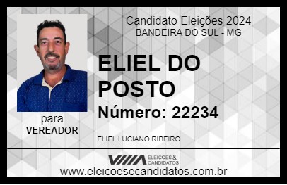 Candidato ELIEL DO POSTO 2024 - BANDEIRA DO SUL - Eleições