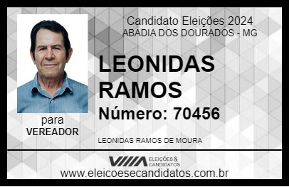 Candidato LEONIDAS RAMOS 2024 - ABADIA DOS DOURADOS - Eleições