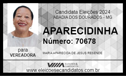 Candidato APARECIDINHA 2024 - ABADIA DOS DOURADOS - Eleições