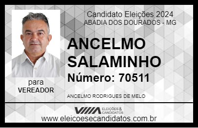 Candidato ANCELMO SALAMINHO 2024 - ABADIA DOS DOURADOS - Eleições