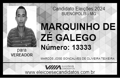 Candidato MARQUINHO DE ZÉ GALEGO 2024 - BUENÓPOLIS - Eleições