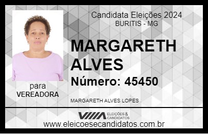 Candidato MARGARETH ALVES 2024 - BURITIS - Eleições