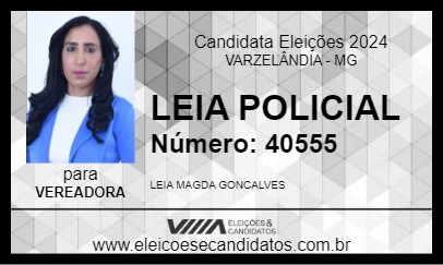 Candidato LEIA POLICIAL 2024 - VARZELÂNDIA - Eleições