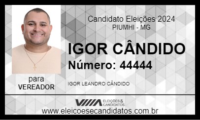 Candidato IGOR CÂNDIDO 2024 - PIUMHI - Eleições