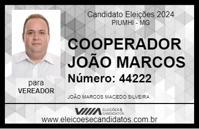 Candidato COOPERADOR JOÃO MARCOS 2024 - PIUMHI - Eleições