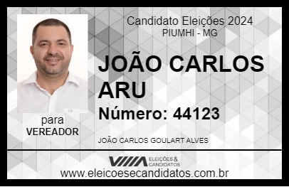 Candidato JOÃO CARLOS ARU 2024 - PIUMHI - Eleições