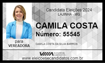 Candidato CAMILA COSTA 2024 - LAJINHA - Eleições