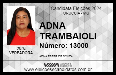 Candidato ADNA TRAMBAIOLI 2024 - URUCUIA - Eleições