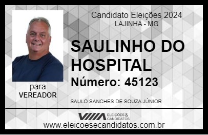 Candidato SAULINHO DO HOSPITAL 2024 - LAJINHA - Eleições