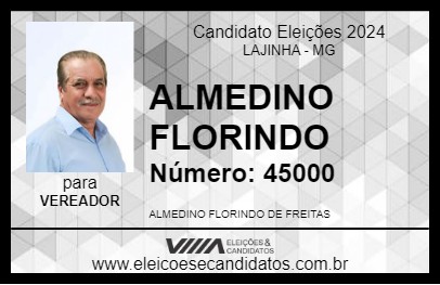 Candidato ALMEDINO FLORINDO 2024 - LAJINHA - Eleições