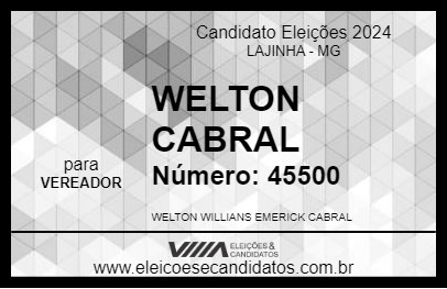 Candidato WELTON CABRAL 2024 - LAJINHA - Eleições