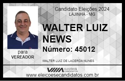 Candidato WALTER LUIZ NEWS 2024 - LAJINHA - Eleições