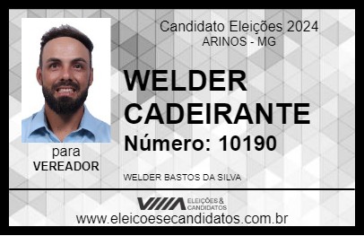 Candidato WELDER CADEIRANTE 2024 - ARINOS - Eleições