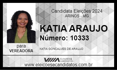 Candidato KATIA ARAUJO 2024 - ARINOS - Eleições