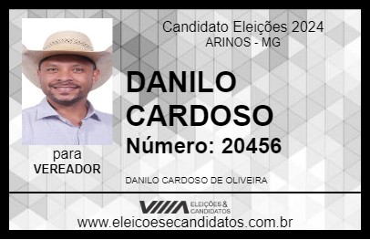 Candidato DANILO CARDOSO 2024 - ARINOS - Eleições