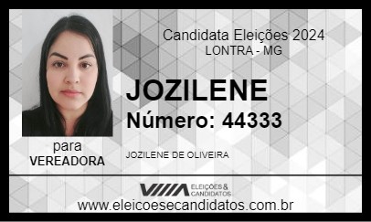 Candidato JOZILENE 2024 - LONTRA - Eleições