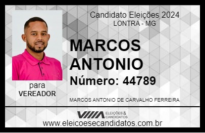 Candidato MARCOS ANTONIO 2024 - LONTRA - Eleições