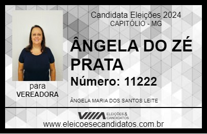 Candidato ÂNGELA DO ZÉ PRATA 2024 - CAPITÓLIO - Eleições