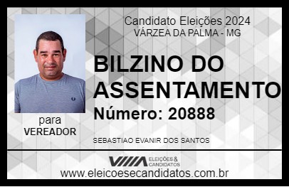 Candidato BILZINO DO ASSENTAMENTO 2024 - VÁRZEA DA PALMA - Eleições