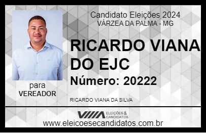 Candidato RICARDO VIANA DO EJC 2024 - VÁRZEA DA PALMA - Eleições